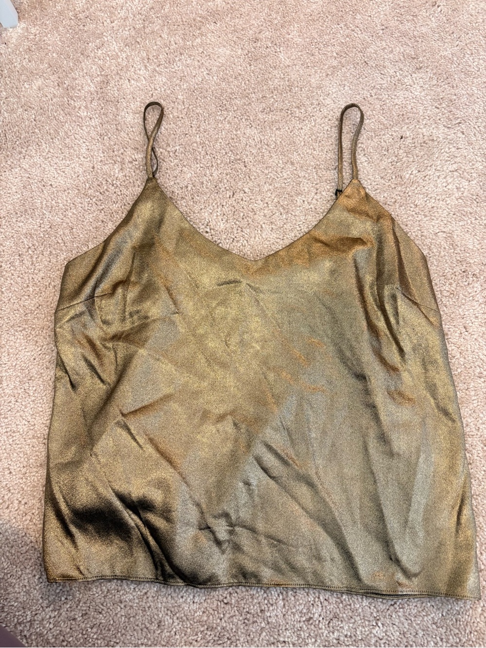 Steve Madden Metallic Gold Camisole Tank - Picture 2 of 5
